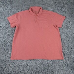 Rhone Polo Shirt Mens 2XL Pink Jersey Pocket Golf Performance Stretch Tagless